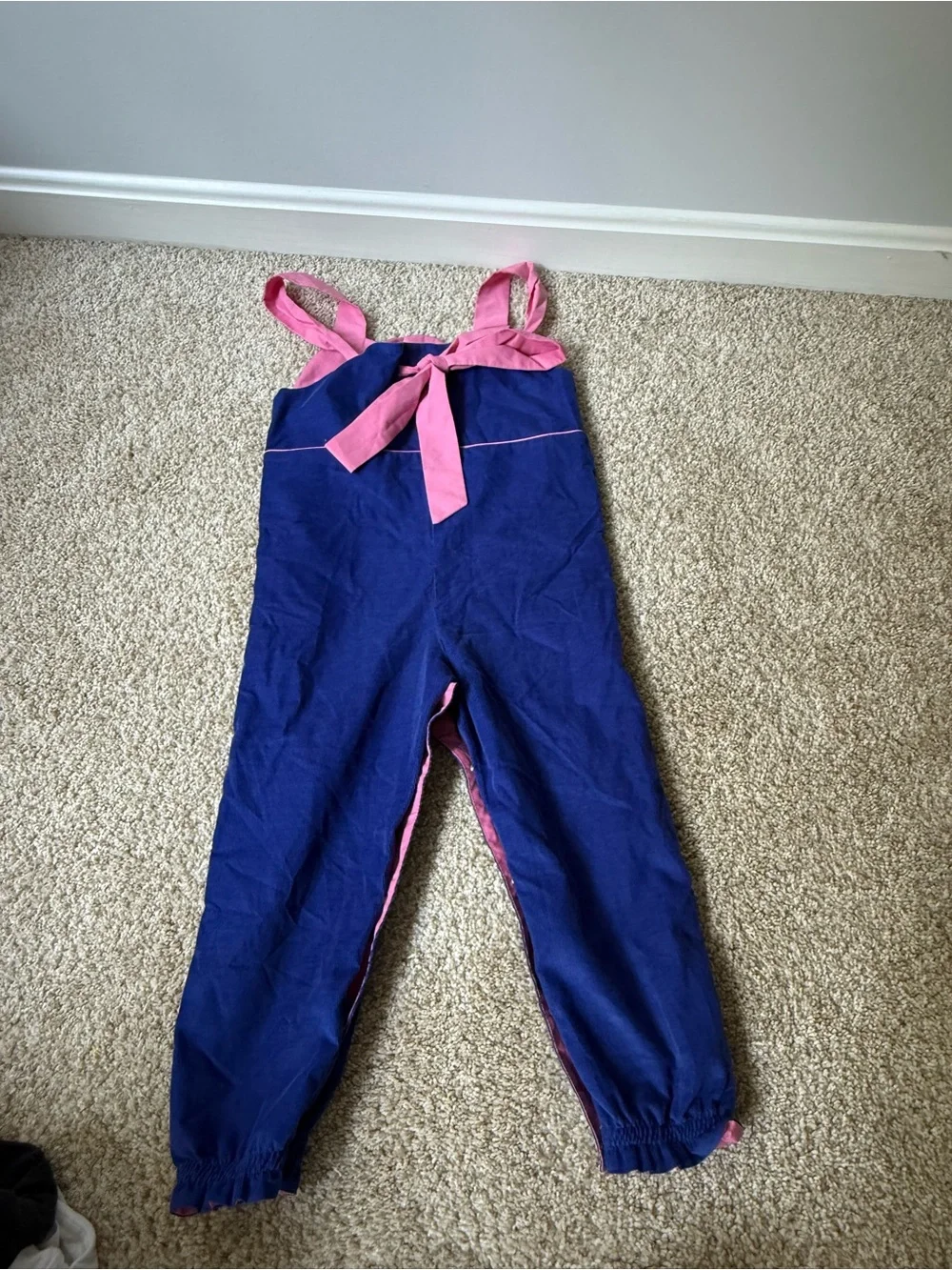 The Beaufort Bonnet Company Blue Romper with Pink Details